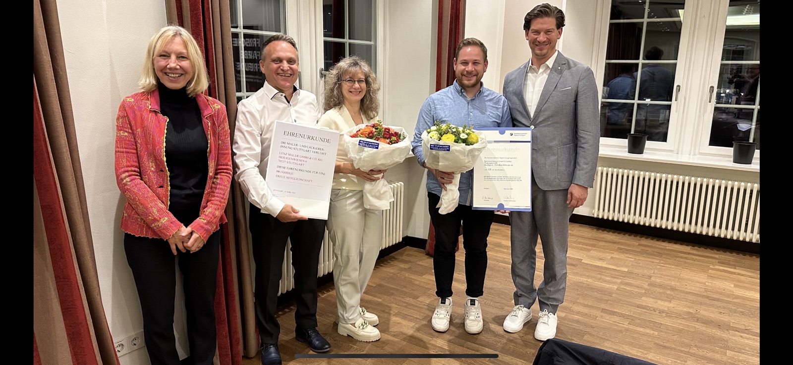 v.l.n.r. Ulrike Ewe, Stefan Horn, Frau Horn, Dominic Sternisa, OM Thomas Rodens v.l.n.r. Ulrike Ewe, Stefan Horn, Frau Horn, Dominic Sternisa, OM Thomas Rodens